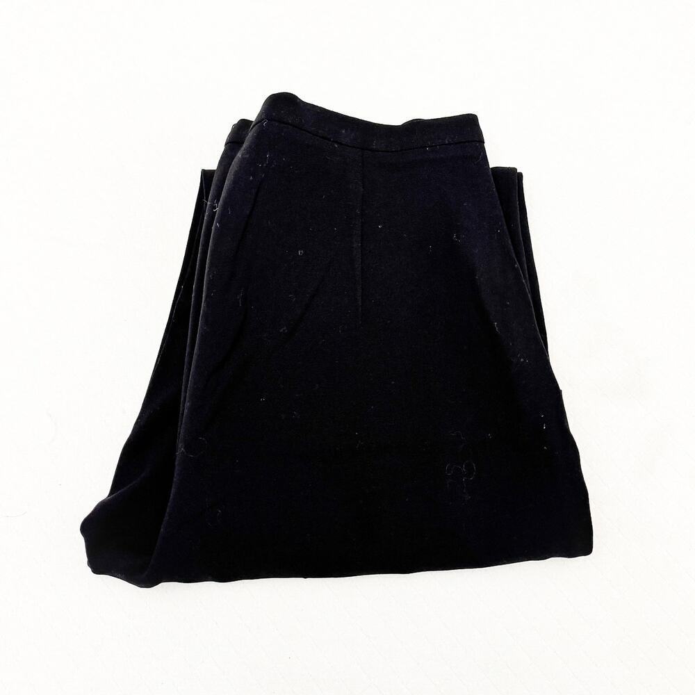 Escada Black Pleated Front Dress Pant Wide Leg Size 42